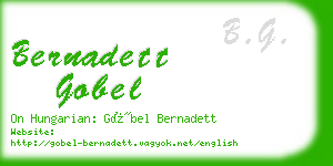 bernadett gobel business card